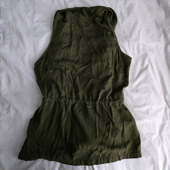 Women's Olive Green Vest Size S Used - Picture 2 of 5